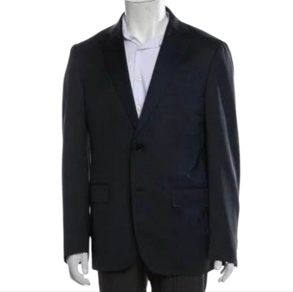 Ermenegildo Zenga For Neiman‎ Marcus Trofeo Wool Men's Black Blazer Size 54